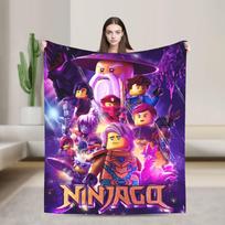 N-Ninjagos Jay Characters Soft Blanket  Kids Plush Throw Blanket Fashion Bedroom Flannel Bedspread Sofa Bed Cover 30x40in