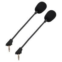 2 PCS Microphone Replacement for HyperX Cloud Alpha S Gaming Headset 3.5mm Detachable Game Mic Noise Reduction for