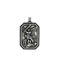 Trendy Simple Ancient Greek God of War Pendant Popular Charms Stainless Steel Angel Wings Shield Necklace Mens Jewelry