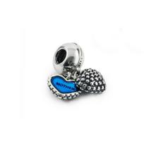 Pandora Motinos ir vaiko emalizuotas širdies pakabukas Unisex pakabukas Sidabrinis mėlynas 791152EN08 F,Silver/Blue Green white