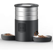 Automatic Cat Feeder for 2 Cats,4.5L Dual Power Double Bowls Feeder,Dry Food Auto Pet Dispenser  cat bowl juoda