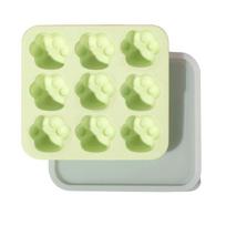 Baby Food Supplements Molds Cartoon Cat Paw Shaped Silicone Material Chocolates Moulds Bread Molds Fondant Cake Moulds šviesiai žalios spalvos