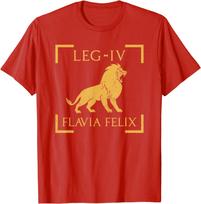 Legio IV Flavia Felix Lion Emblem RoUnisex Legion TShirt Short Sleeve Casual 100 Cotton Shirt S