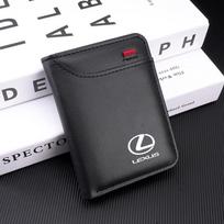 Leather Mini Wallet for Lexus ES300 RX330 RX300 GS300 IS250 IS200 CT200h IS300 NX RX LX GX GS Card Documents Storage Pocket Bag juoda