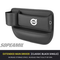 For Volvo XC40 XC60 XC70 XC90 C30 C70 S40 S60 S80 S90 V40 V50 V70 EX40 Car Leather Seat Gap Crevice Water Cup Holder Storage Box