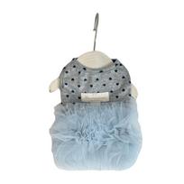 Soft Pet Princess Dress Breathable Corgi Teddy Clothes Cute Dog Puffy Dress  Pet Supplies S pilka