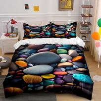 Colorful, smooth pebble pattern. Bedding sets Duvet cover sets Duvet covers Pillowcases(1 * Duvet Cover 2 * Pillowcases without duvet insert) 135x200cm