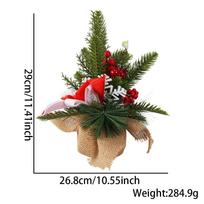 Elegant Burlap Christmas Tree Display With Attractive Pinecones And Vibrant Red Berries Perfect For Rustic Holiday Styling Burlap Christmas A