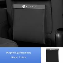For Volvo XC60 V60 190h XC V50 XC40 XC90 V40 R Seat Back Storage Bag Magnetic Open PU Leather Garbage Trash Bin Pocket Organizer juoda
