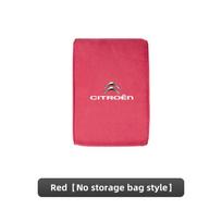 Suede Car Interior Armrest Box Mat Center Console Accessories For Citroen C1 DS3 C2 C3 Vts C4 Saxo C4L C5 C6 C8 Xsara C3-XR SEGA raudona