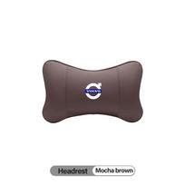 High-quality Leather Car Seat Headrest Memory Foam Comfort Pillow Auto Interior For Volvo Rdesign V60 V40 XC90 XC60 V50 S90 V90