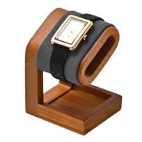 A95D-Wooden Jewelry Organizer Bracelet Watch Display Stand Jewelry Storage Holder Watch Rack Watch Display Props tamsiai pilka spalva