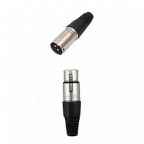 2pcs Xlr Female Male 3 Pin Mic Microphone Audio Jack Connection Cable 25-26