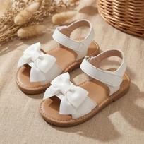 Children's Versatile Velcro Open-toe Beach Sandals 19 balta