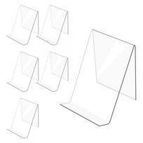 6er-Pack Acryl-Buchständer, transparenter Ausstellungsständer, transparenter Halter zum Präsentieren von Bildern, Schmuck, Uhrenständer