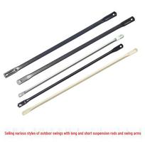 Outdoor Swing Arm Rattan Chair Hanging Basket Spare Parts, Load-Bearing Wrought Iron Rod 70.5cm Black Rod 1 piece