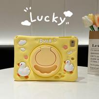 iPad 10.2/11-Inch Yellow Duck Cartoon Rotating Stand Case iPad Mini 1/2/3