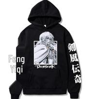 Berserk Manga Round Neck Hoodie - Available Now S juoda