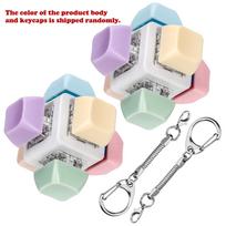Creative Six Sided Fidget Clicker Decompression Mechanical Keyboard Key Toy Anti-stress Sensory Fidgets Keycap For Adults Gift