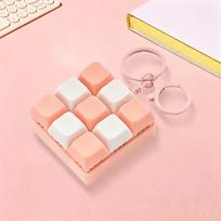 New Keyboard Fidget Toy Keychain Button Fidget Gifts for Adults to Relieve Stress Nine-key Can Be Assembled Freely@