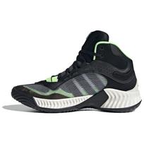 Adidas Pro Ventilate Mid Patogūs Madingi Smūgius Sugeriantys Neslystantys Krepšinio Batai Vyriški Sportbačiai Juodi Balti Žali JH8079 40