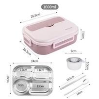 MAXCOOK 316L Stainless Steel Four-Compartment Lunch Box