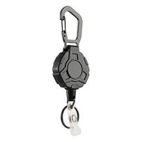 High Elasticity Thickened Steel Wire Retractable Keychain Outdoor Anti-Theft Anti-Loss Hexagonal Easy-Pull Buckle juoda