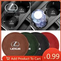 Interior Stickers Car Badge Cup Holder Pad PU Leather Slot Non-slip Coaster Mat For Lexus ES300 RX330 RX300 GS300 IS250 IS200 CT (Green,1Pcs) žalia