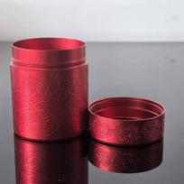 Flower Embossed Spices Storage Jar Thickened Storage Container Tea Packaging Box  Traveling Use raudona