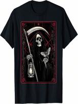 Blackcraft Vintage Mirtis Kaukas Kaukas Moliukas Tarot Kortelė Marškinėliai S įvairiaspalvis