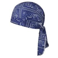 Lightweight Paisley Print Hijab Caps Breathable Adjustable Pirate Hat Elastic Comfortable Cycling Head Wrap Running
