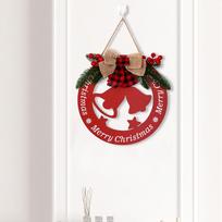 Delightful Red Christmas Door Hang Tags With Bells And Reindeer For Holiday Cheer Bell Tag