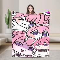 Cute Fanart N-Nikke DORO Flannel Blanket Winter  Soft Warm Throw Blanket for Child Bedroom Fashion Bedspread Sofa Bed Cover 75x90cm