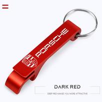 Automobilio emblema Alaus butelių atidarytuvas Raktų pakabukas Metalinis raktų pakabukas Pakabukas Porsche 911 718 Taycan Panamera Cayenne Macan Boxster Cayman raudona