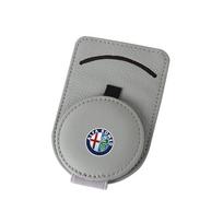 For Alfa Romeo Sportiva 159 Sun Visor Mount Glasses Clip Car Sunglasses Holder Leather Eyeglasses Case Storage Auto Accessories 1pc