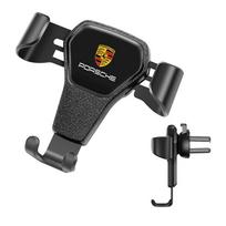 360° Sukamas Gravitacinis Automobilio Telefono Laikiklis Į Ventiliacijos Angą Fiksuojamas Laikiklis Porsche Cayenne 911 Panamera Macan Boxster Carrera-GT 928 918-Spyder juoda