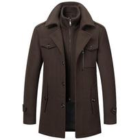 Men Windbreaker Autumn Winter Men's Woolen Long Coat Male Trench Coat M ruda