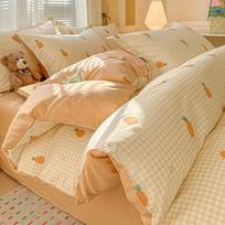 2026 New All-cotton Printed Ins Youthful, Cute and Fresh Single Quilt Cover Spring and Autumn Bedding Duvet Cover 160X210 1.5m 4pcs 2x2.3&set