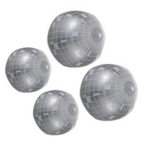 4 Pcs Inflatable Disco Ball Beach Party Decor Decoration Hawaiian Luau Birthday Club Props Balloon Dance Blow up Hall 11.81X11.81X11.81in sidabras