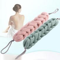 Flower Mesh Shoulder Scrubber Long Sponge Body Back Bath Sponge Shower Exfoliate Strap Shower Body Wash Brush Health Cleaning beige