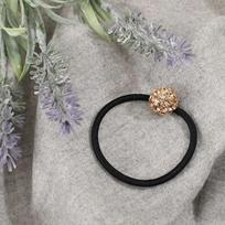 Living Plus front ponytail half-bub cubic hair tie peach