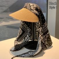 French Retro Headscarf Hat Quick Drying Sweet Loli Sun Hat Adjustable UV Protection Baseball Cap for Women Spring and Summer
