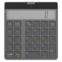 Numeric Keypad 4.0 Bluetooth Keyboard With Display Calculator Function 2 In 1 Number Pad And Calculator Black