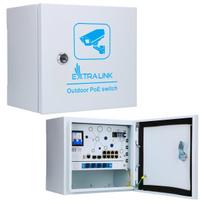 Extralink Minos lauko PoE jungiklis, 8x RJ45 1000Mb/s PoE, 2x SFP, 200W, L2, aktyvus aušinimas | EX.32794 | 5905090332794