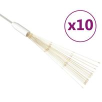 vidaXL Kalėdiniai šviestuvai fejerverkai, 10vnt., šilti balti, 20cm