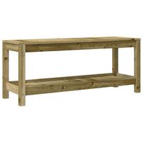 vidaXL Sodo suoliukas, 108x35x45cm, impregnuota pušies mediena