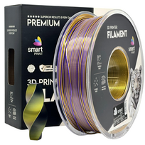 Silk PLA Tri Color Black Gold Purple 3D Plastikas Smart Print 1.75mm 1kg