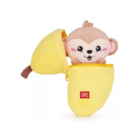 Kawaii Kuties Plush Zip Combies pliušiniai žaislai 24 cm Beždžionė banano kostiume