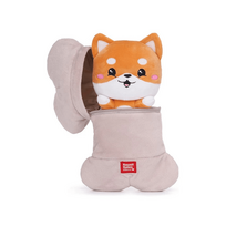 Kawaii Kuties Plush Zip Combies pliušiniai žaislai 24 cm Šuniukas kaulo kostiume