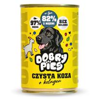 DOBRY PIES Mono Gryna ožka + kolagenas – šlapias pašaras šuniui – 400g